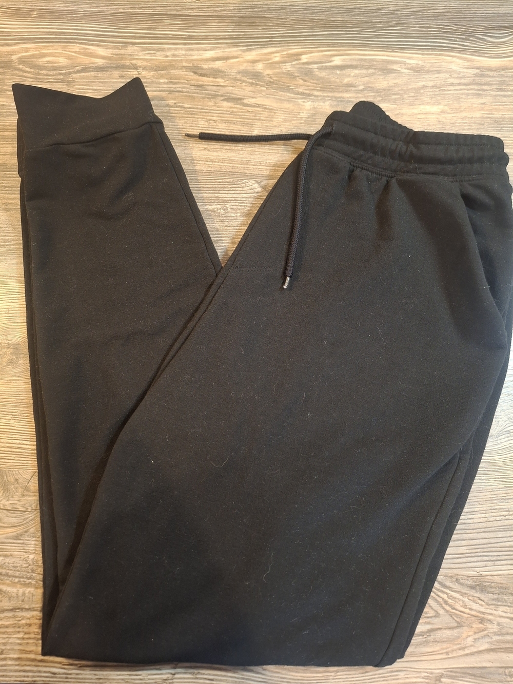 Athletic Works Black Jogger Pants with Yellow Logo Tag